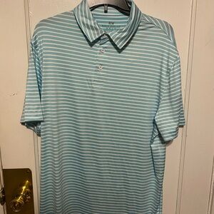 Blue Striped Men's Polo Shirt